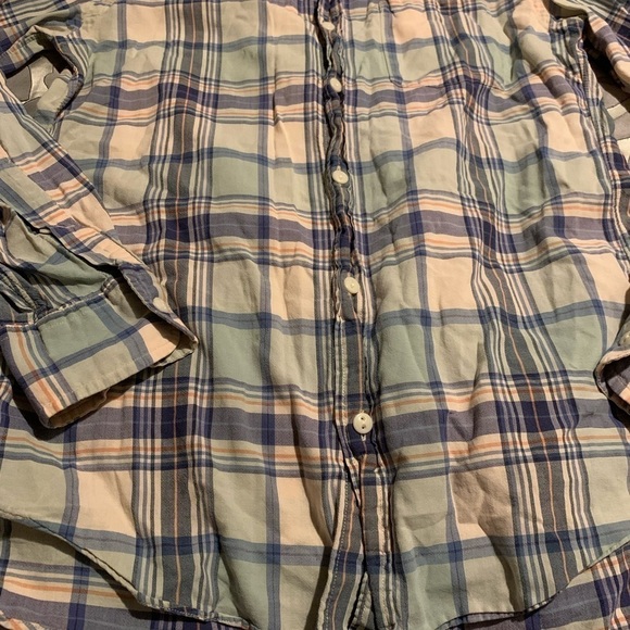 Tailored by J Crew Small plaid button down 100% cotton shirt Fall is here! - Picture 3 of 4